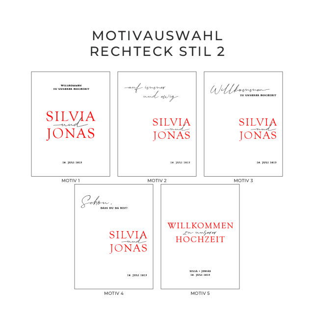 Willkommensschild Stil 2